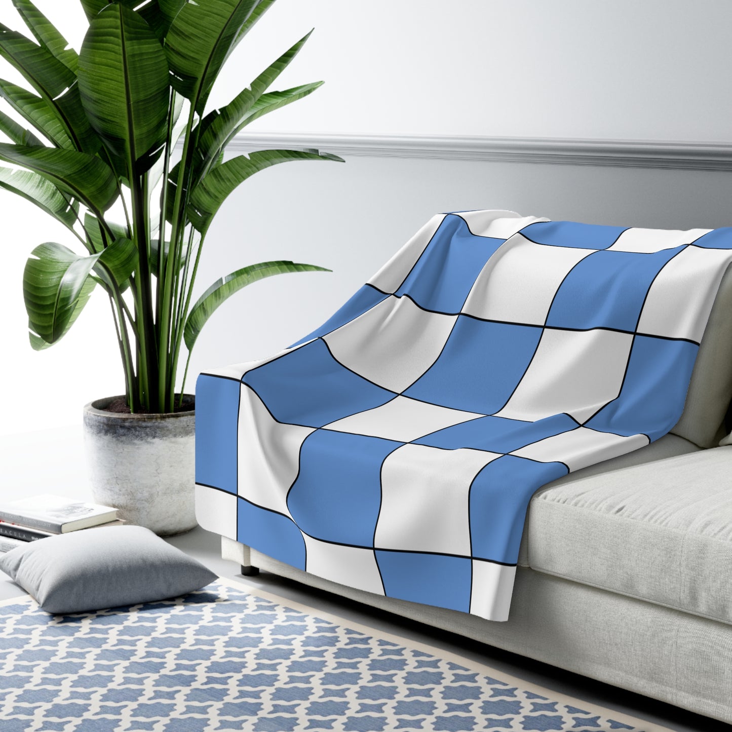 Micronesia Retro Check Blanket Throw