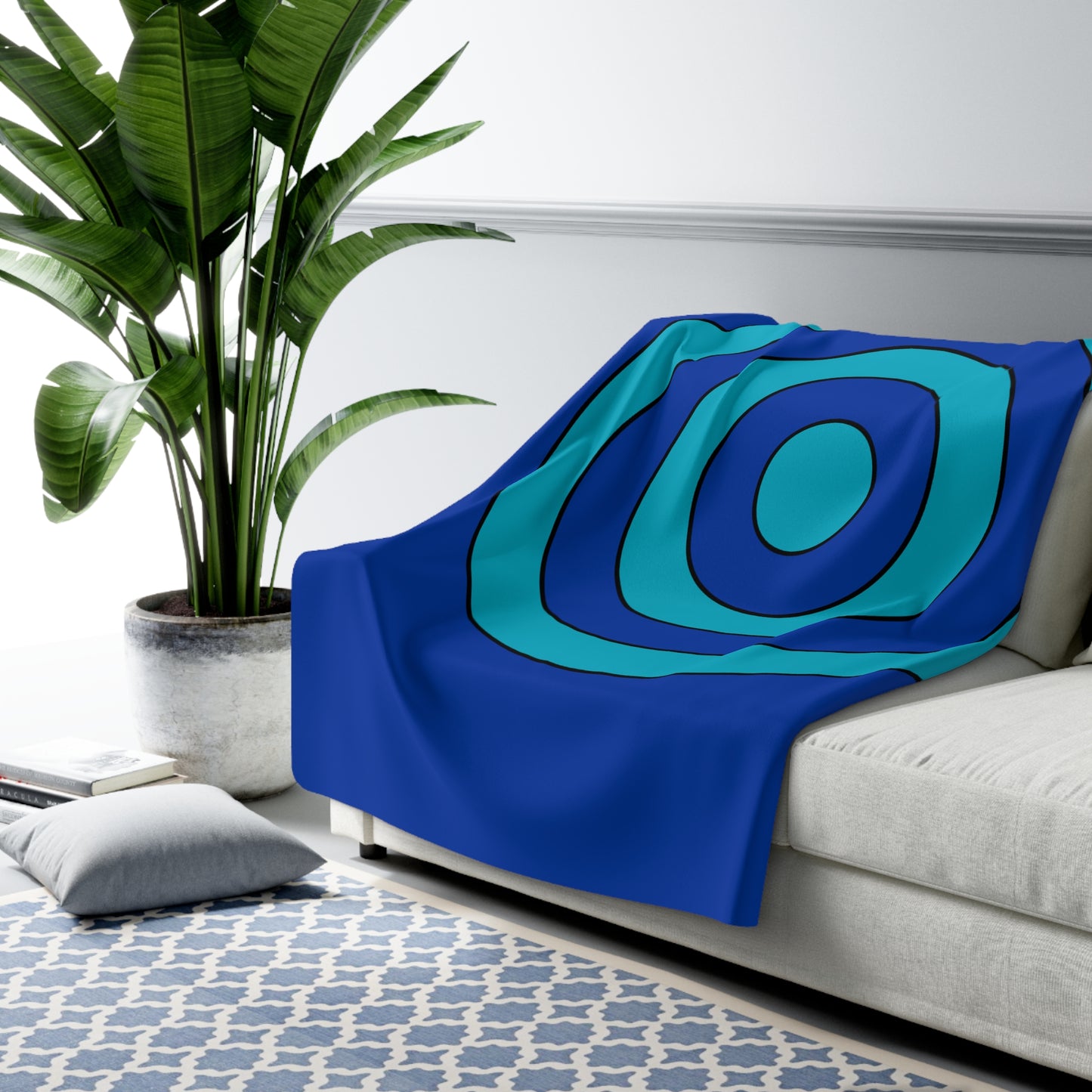 Pacific Islands Retro Target Blanket Throw