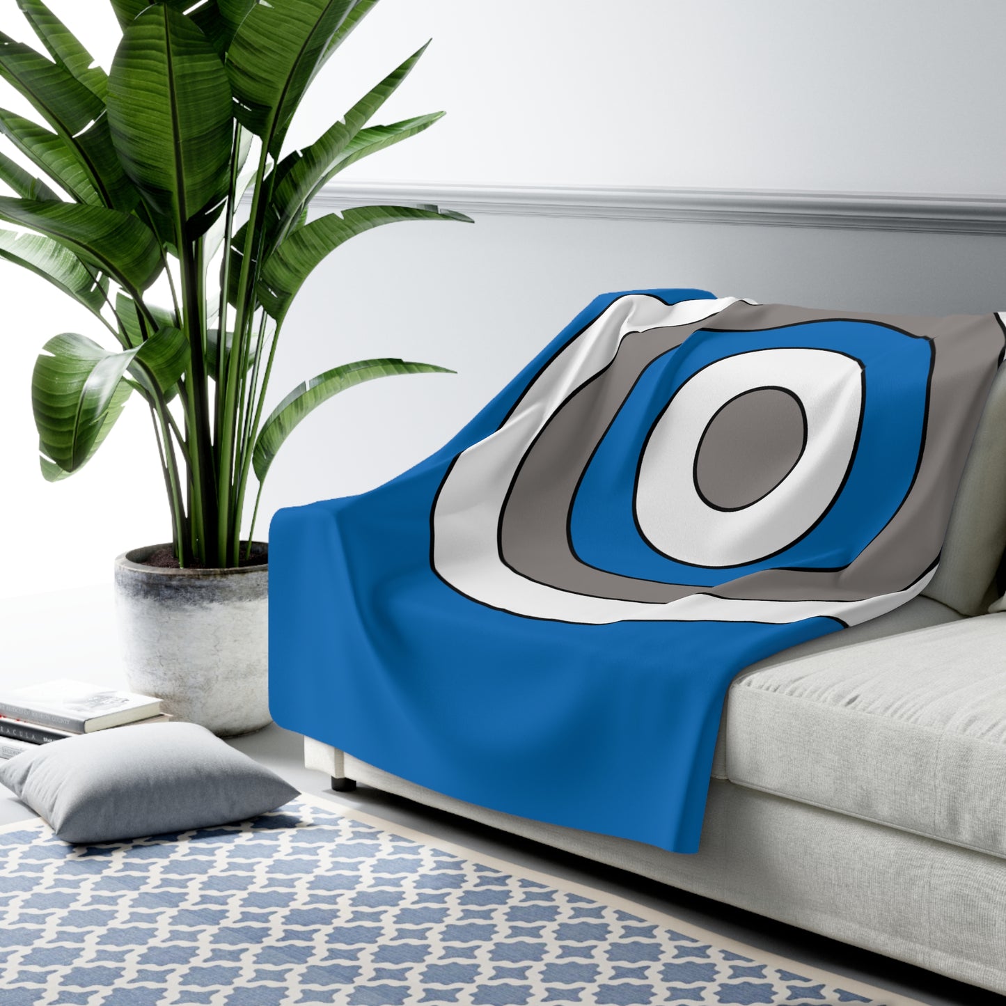 Northern Mariana Islands Retro Target Blanket Throw
