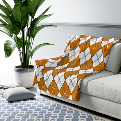 Cyprus Retro Argyle Blanket Throw