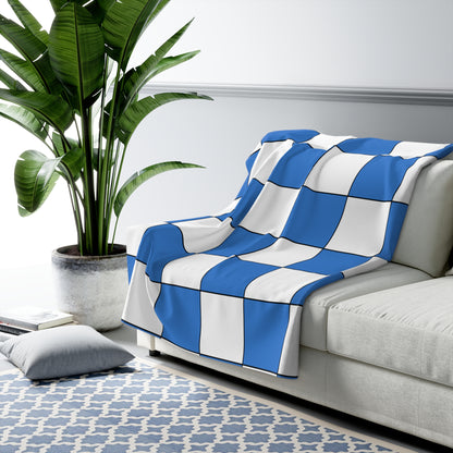 Antarctica Retro Check Blanket Throw