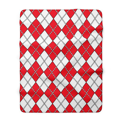 Hong Kong Retro Argyle Blanket Throw