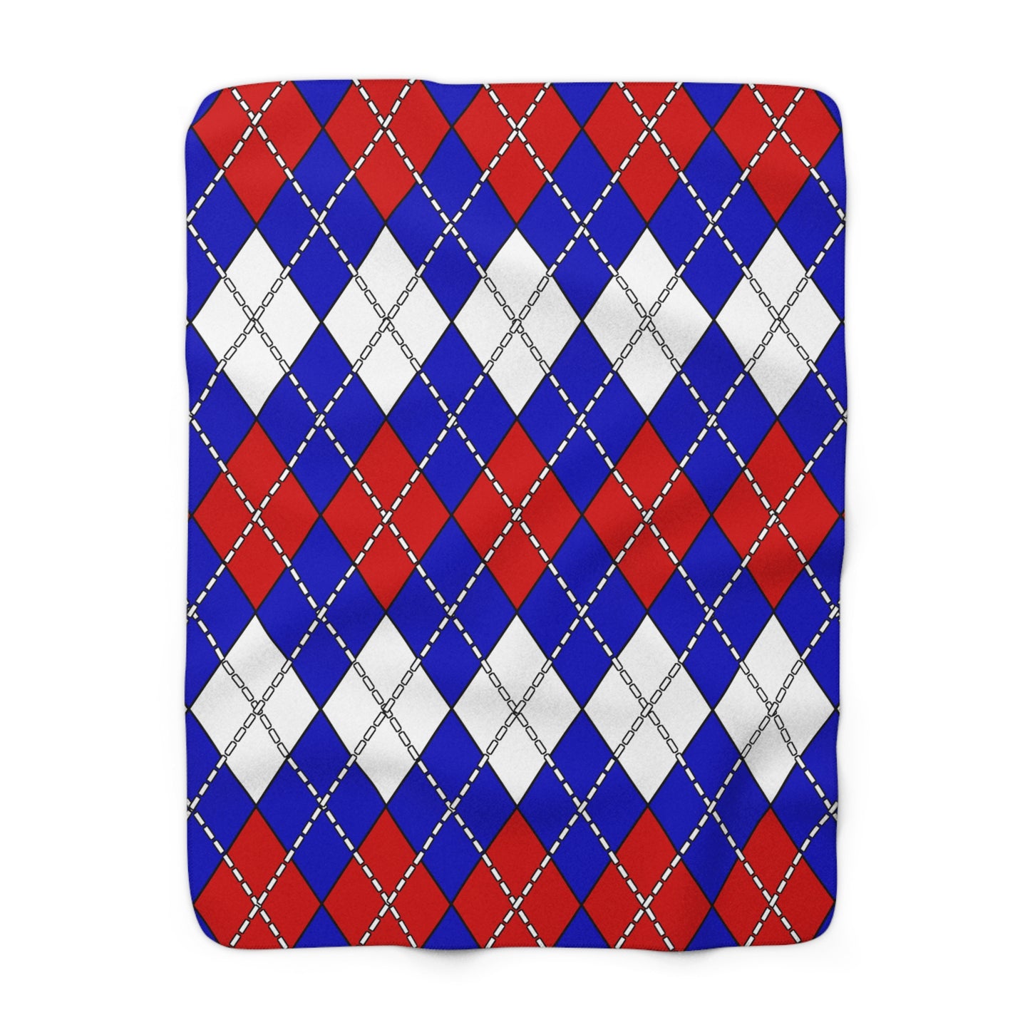 Slovenia Retro Argyle Blanket Throw