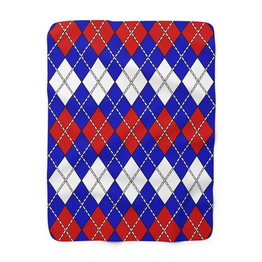 Slovenia Retro Argyle Blanket Throw