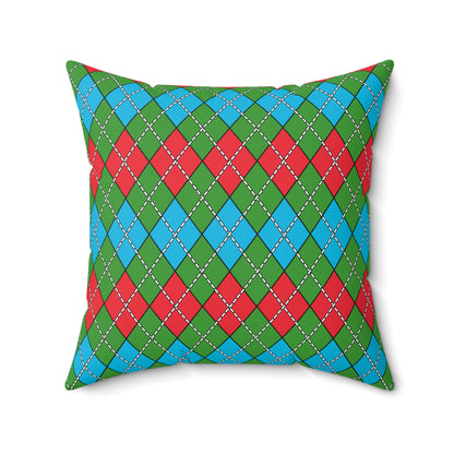Azerbaijan Retro Argyle Cushion Pillow