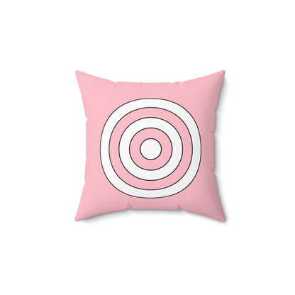 Pink, White Retro Target Cushion Pillow