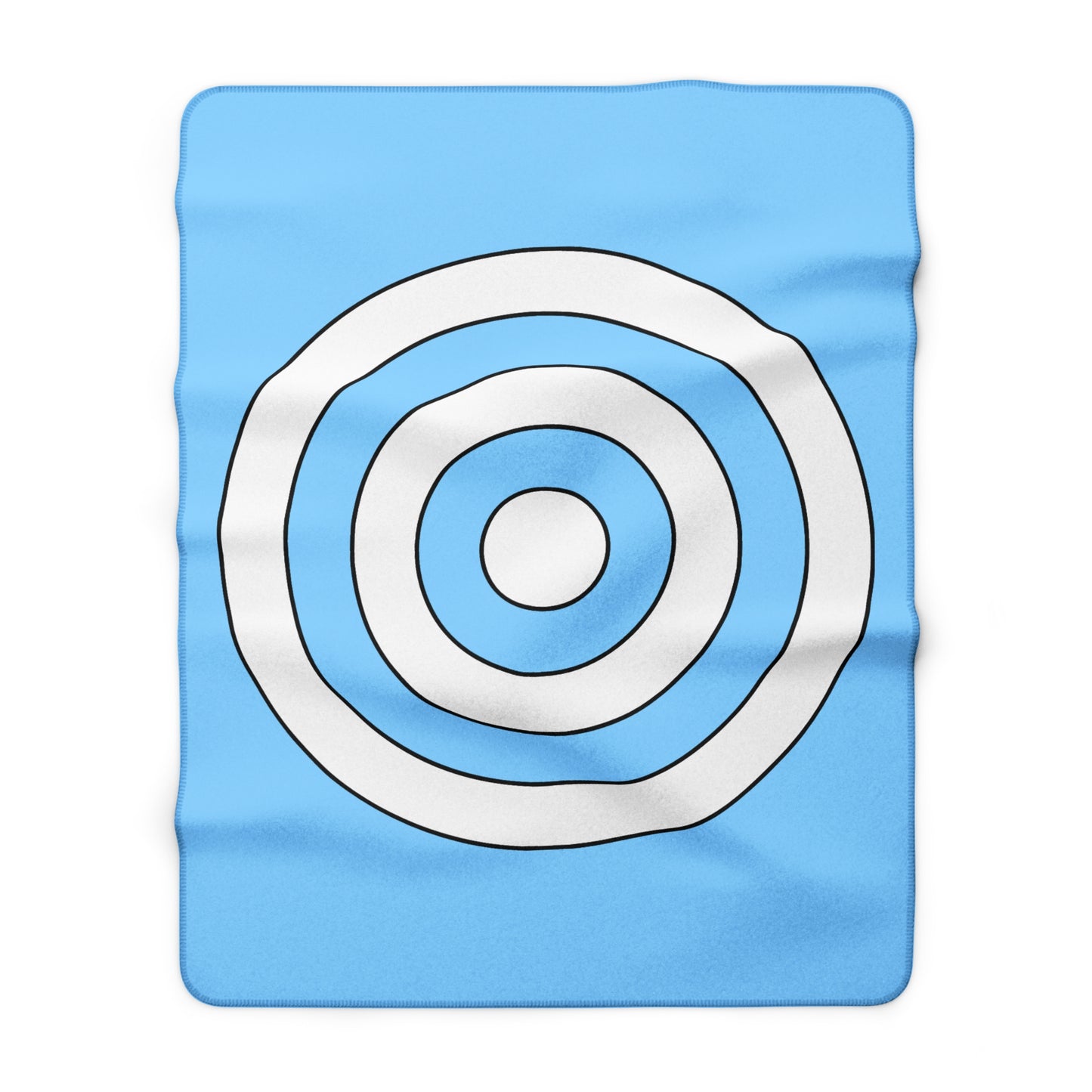 Light Blue, White Retro Target Blanket Throw