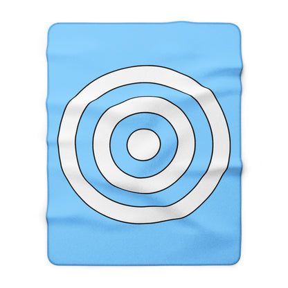 Light Blue, White Retro Target Blanket Throw