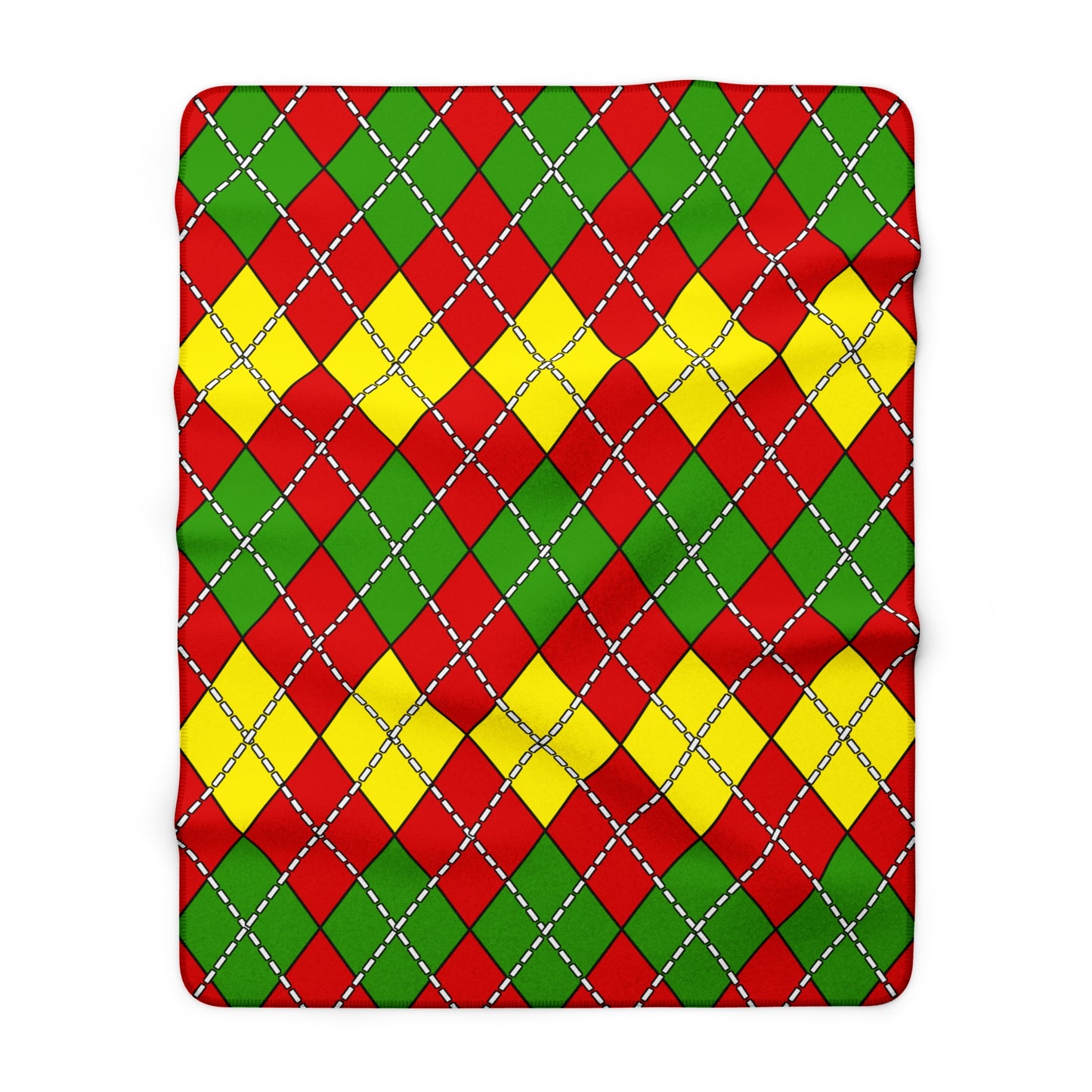 Burkina Faso Retro Argyle Blanket Throw