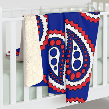 Sint Maarten Retro Paisley Blanket Throw