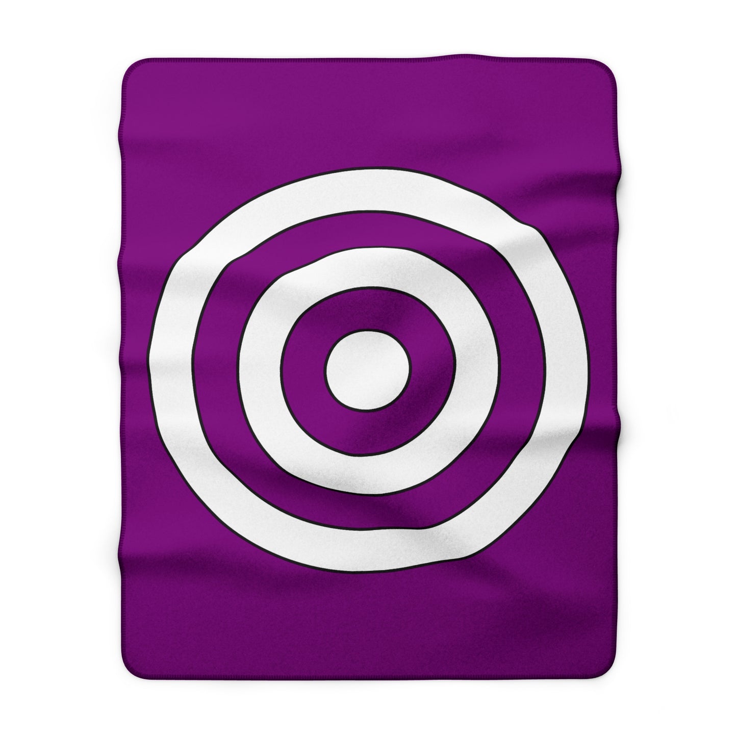 Purple, White Retro Target Blanket Throw
