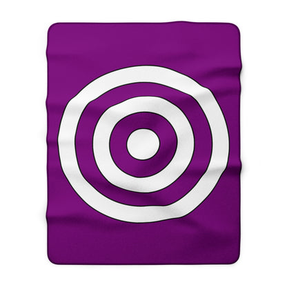 Purple, White Retro Target Blanket Throw