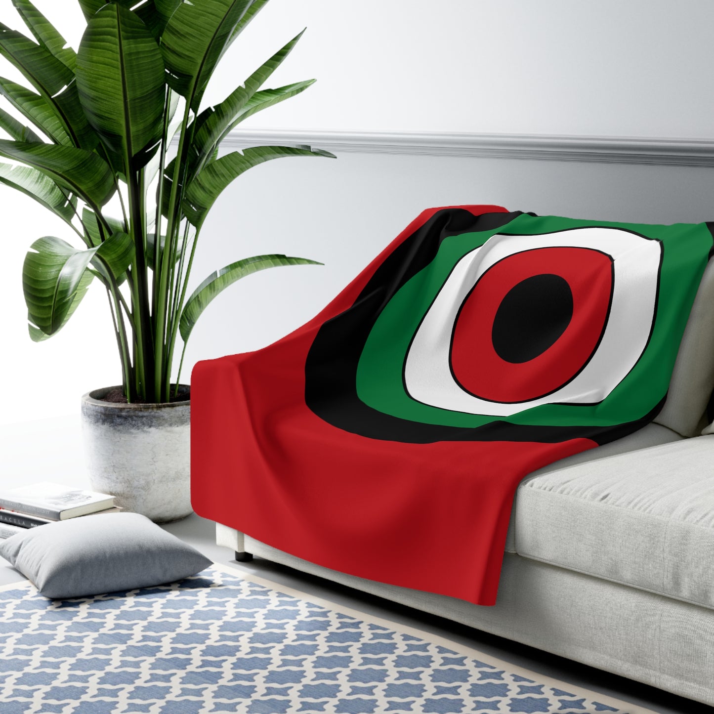 Western Sahara Retro Target Blanket Throw