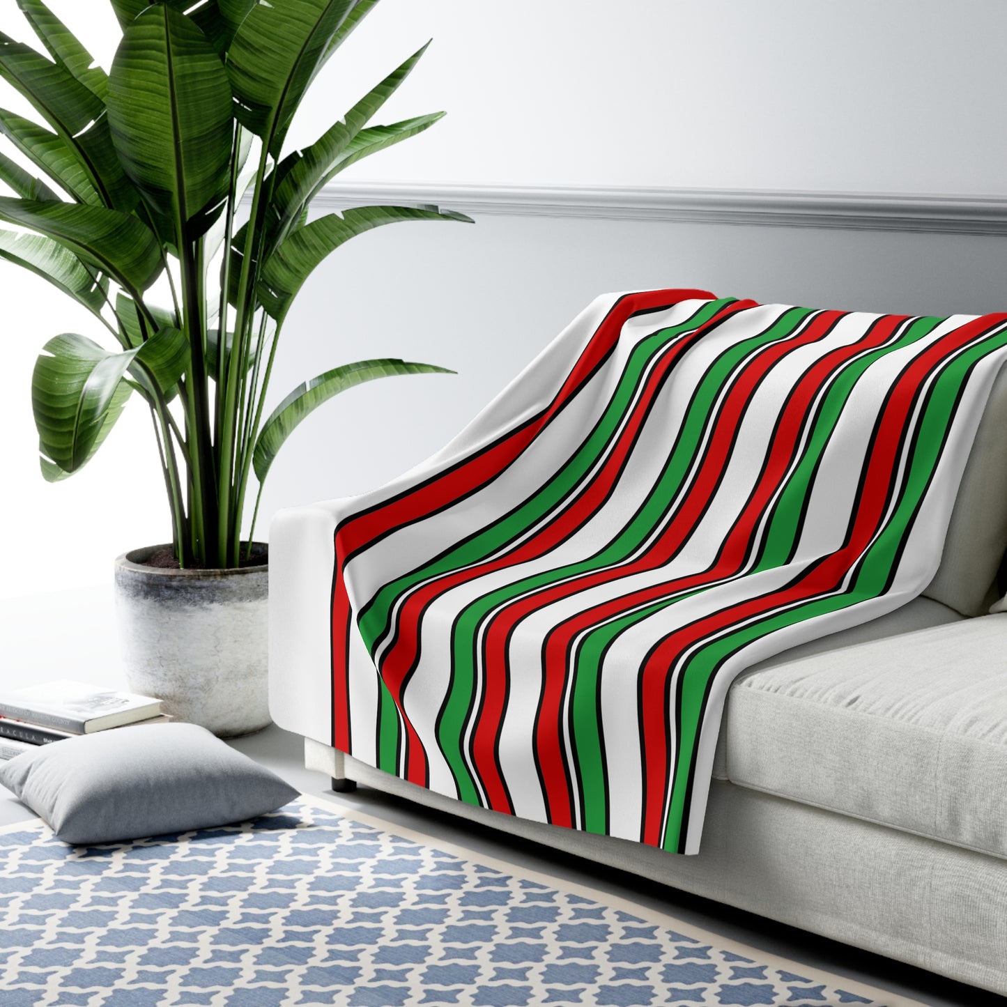 Iran Retro Stripes Blanket Throw