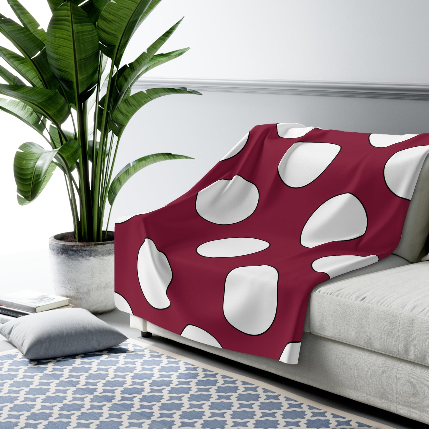 Qatar Retro Polka Dots Blanket Throw