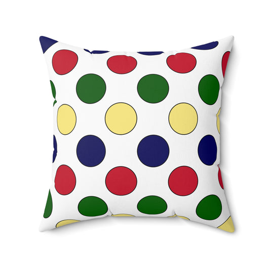 British Indian Ocean Territory Retro Polka Dots Cushion Pillow