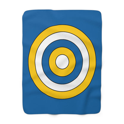 Canary Islands Retro Target Blanket Throw