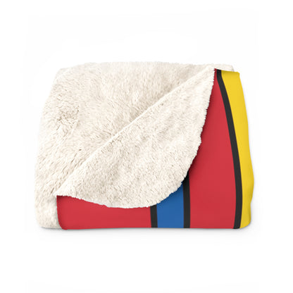Mongolia Retro Stripes Blanket Throw