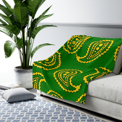 Cocos Islands Retro Paisley Blanket Throw