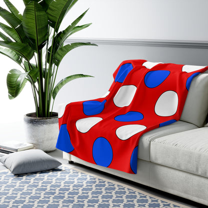 Puerto Rico Retro Polka Dots Blanket Throw