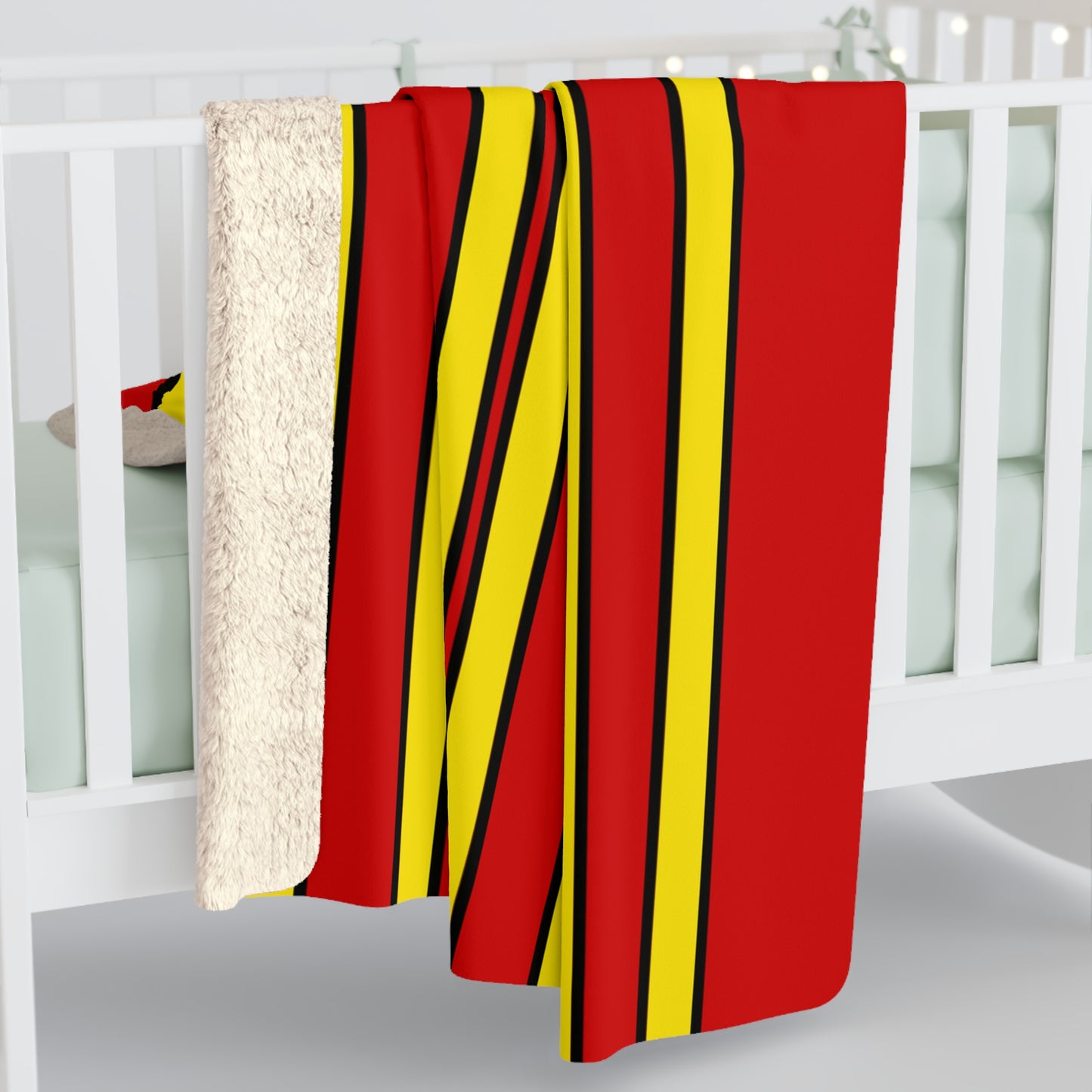 North Macedonia Retro Stripes Blanket Throw