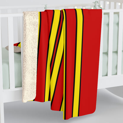 North Macedonia Retro Stripes Blanket Throw