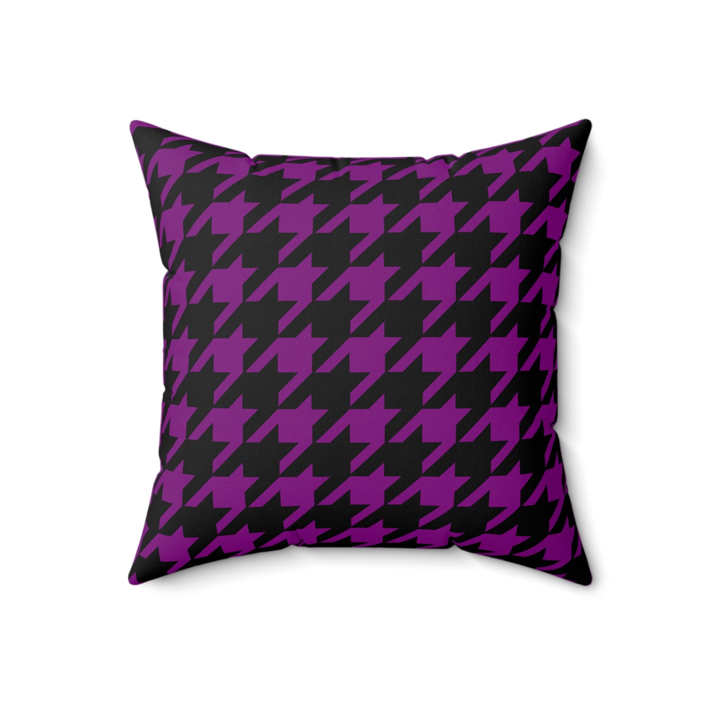 Purple, Black Retro Houndstooth Cushion Pillow
