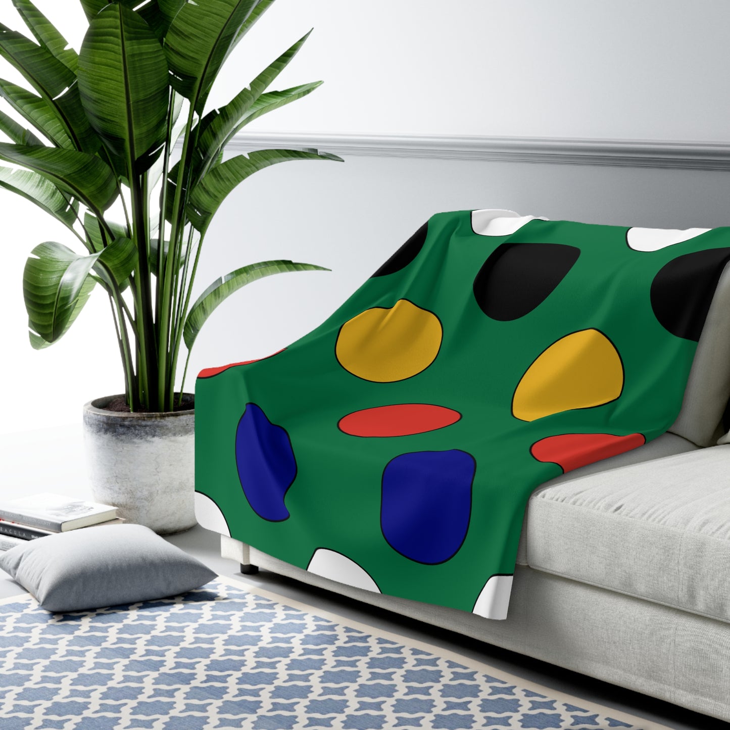 South Africa Retro Polka Dots Blanket Throw