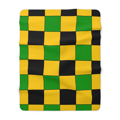 Jamaica Retro Check Blanket Throw