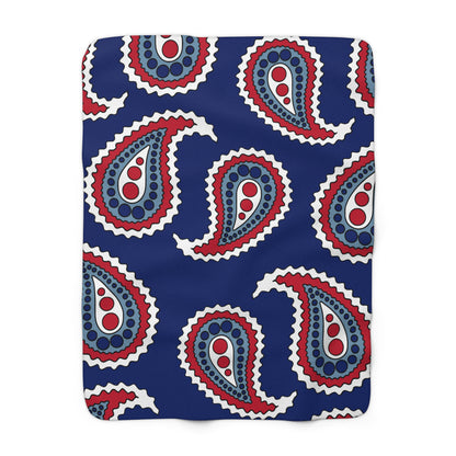 Falkland Islands Retro Paisley Blanket Throw