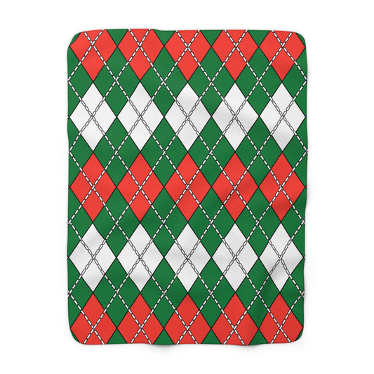 Madagascar Retro Argyle Blanket Throw