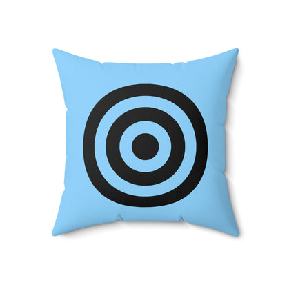 Light Blue, Black Retro Target Cushion Pillow