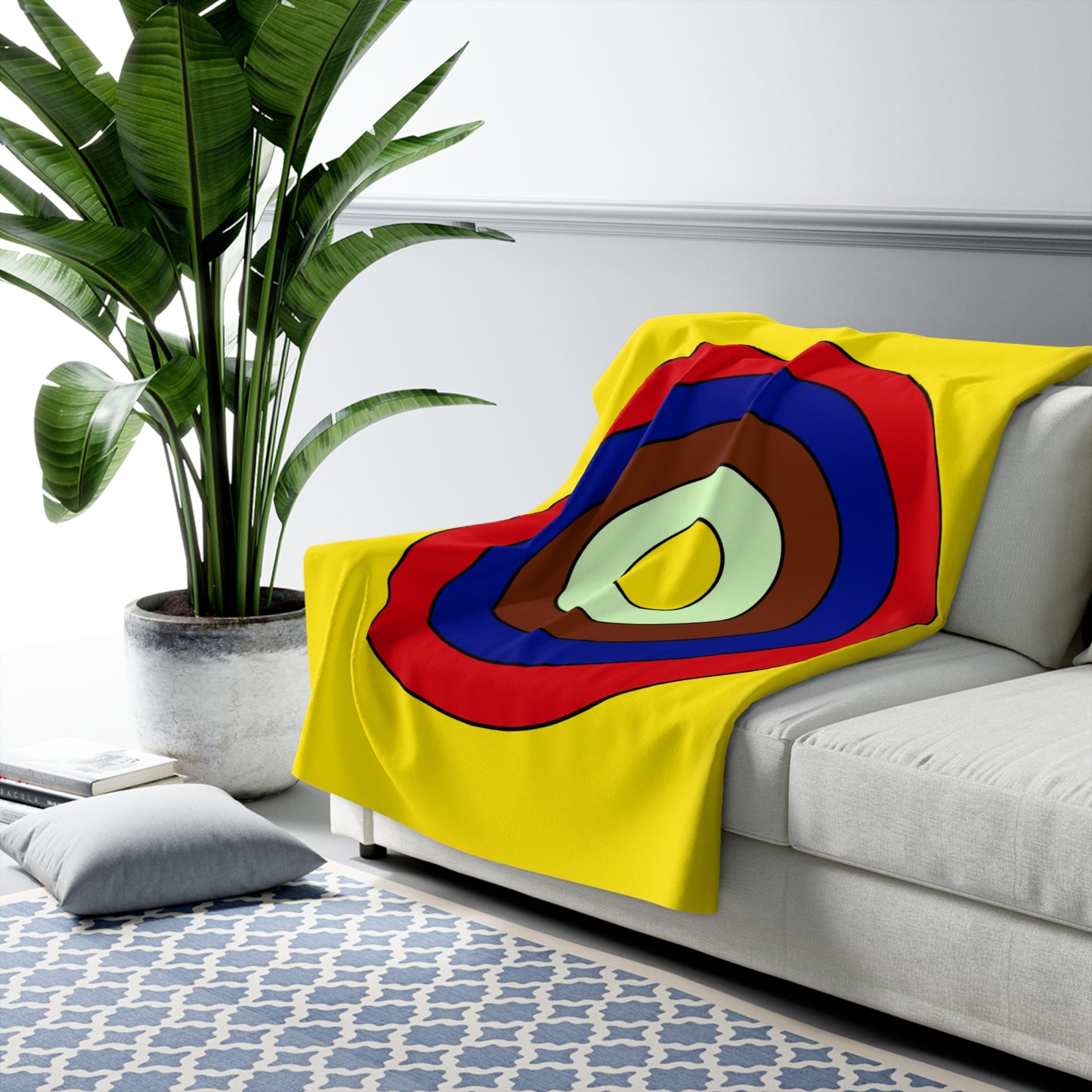 Ecuador Retro Target Blanket Throw