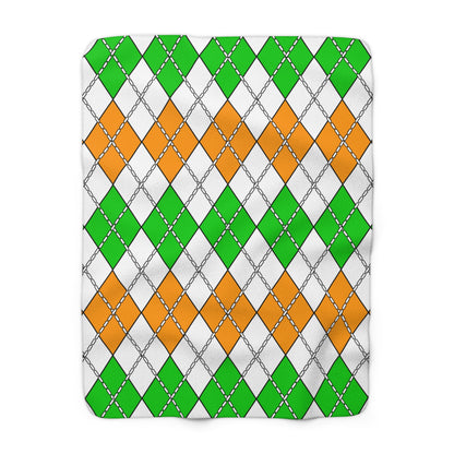 Cote Divoire Retro Argyle Blanket Throw
