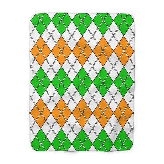 Cote Divoire Retro Argyle Blanket Throw