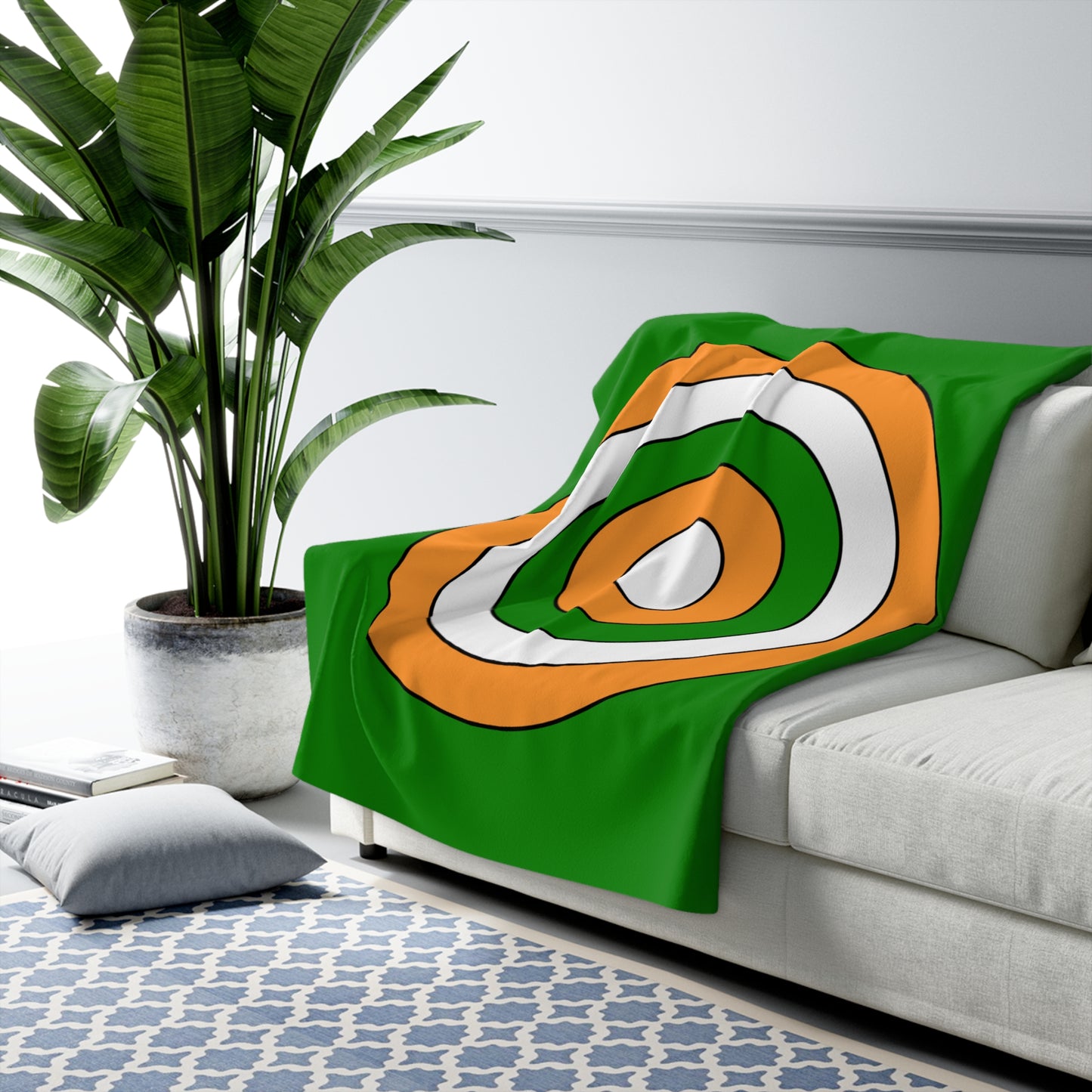 India Retro Target Blanket Throw