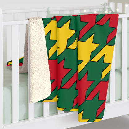 Ghana Retro Houndstooth Blanket Throw