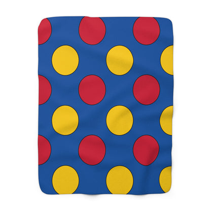 Aland Islands Retro Polka Dots Blanket Throw