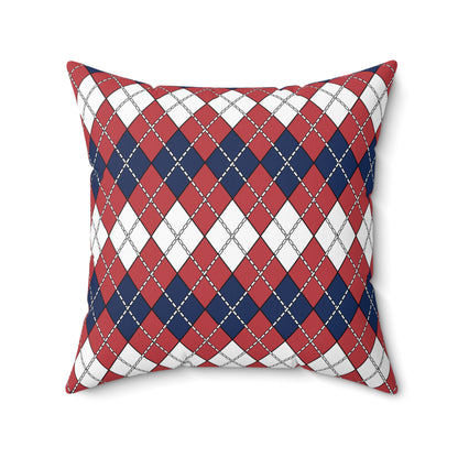 United States of America (USA) Retro Argyle Cushion Pillow