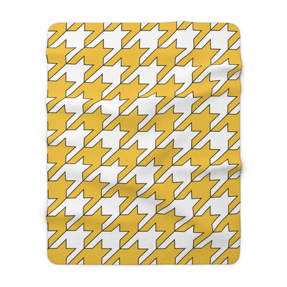 United States Virgin Islands Retro Houndstooth Blanket Throw