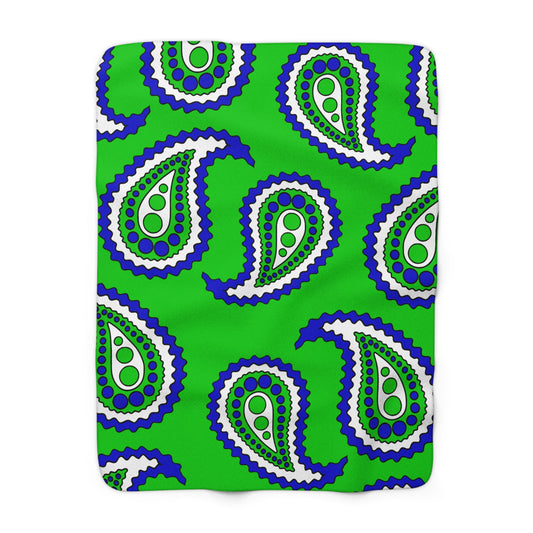 Sierra Leone Retro Paisley Blanket Throw