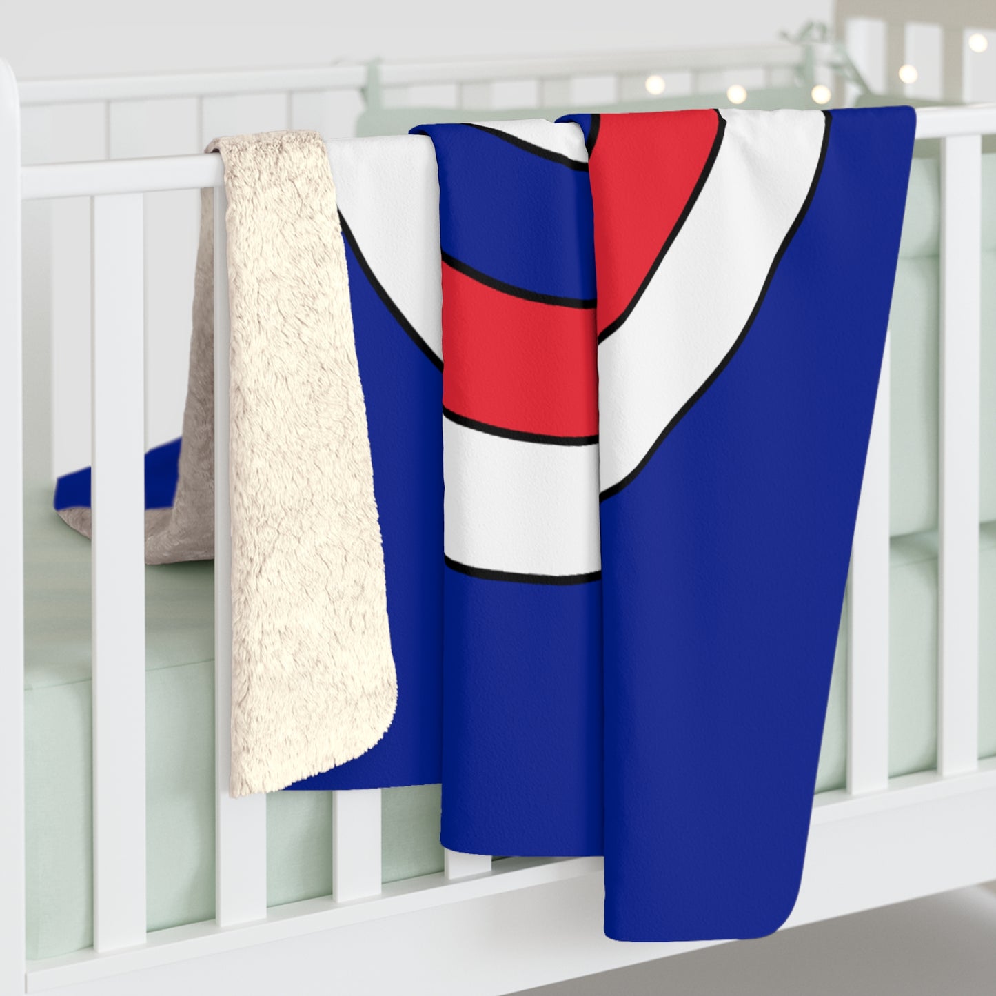 French Southern Territories Retro Target Blanket Throw