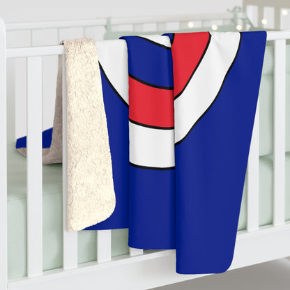French Southern Territories Retro Target Blanket Throw