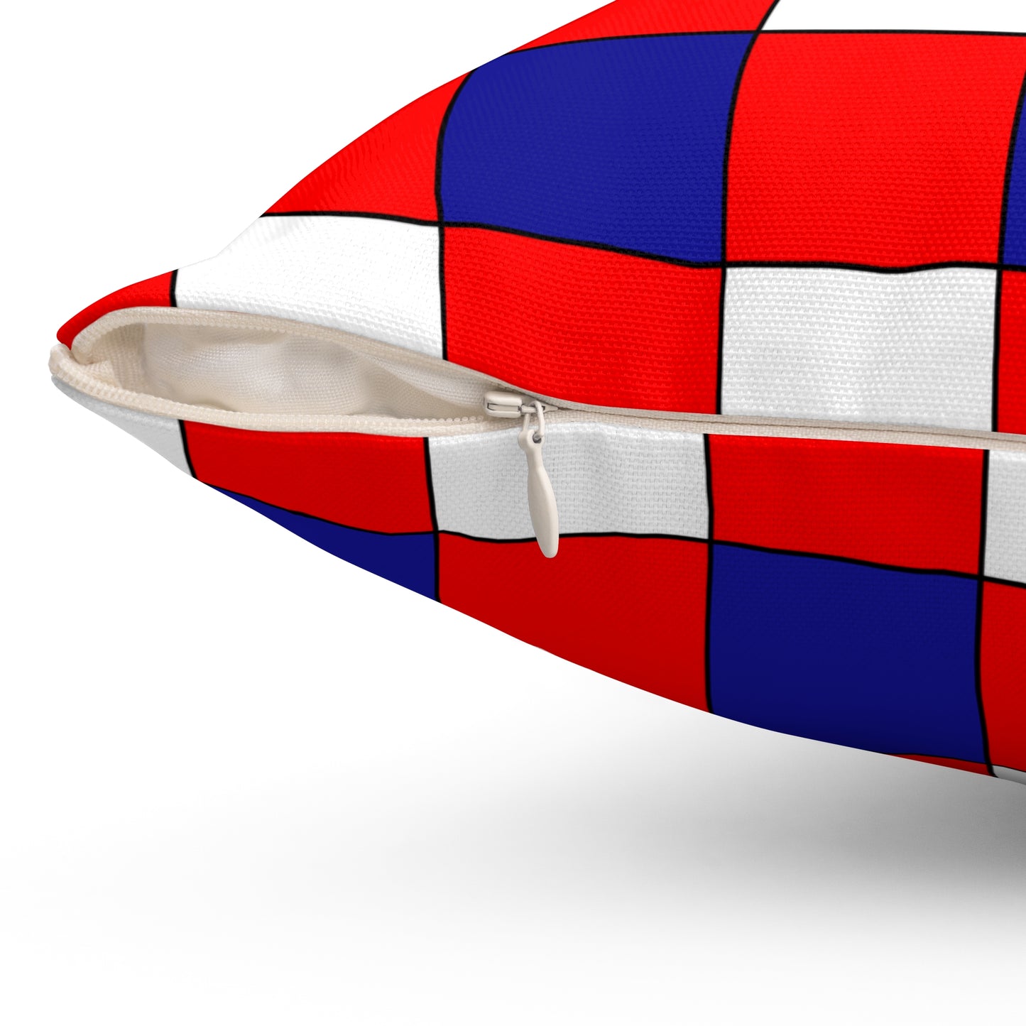 Croatia Retro Check Cushion Pillow