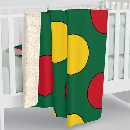 Ghana Retro Polka Dots Blanket Throw