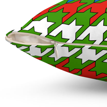 Equatorial Guinea Retro Houndstooth Cushion Pillow