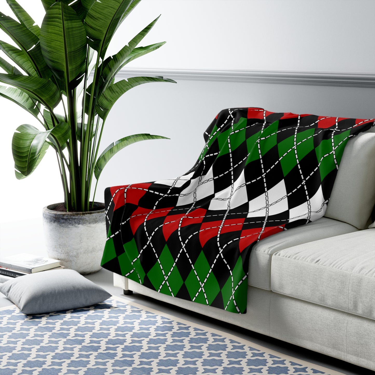 Kenya Retro Argyle Blanket Throw