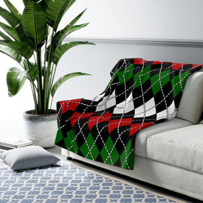 Kenya Retro Argyle Blanket Throw