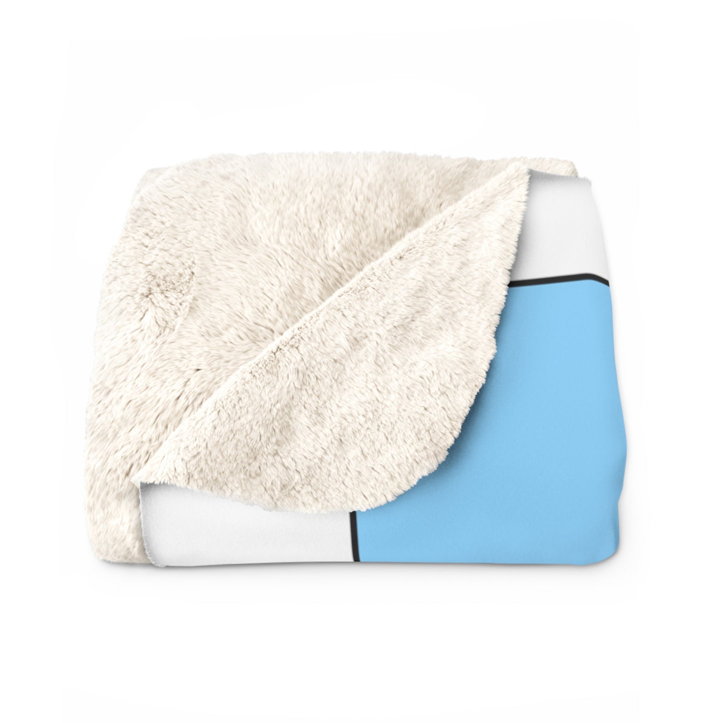 Light Blue, White Retro Check Blanket Throw