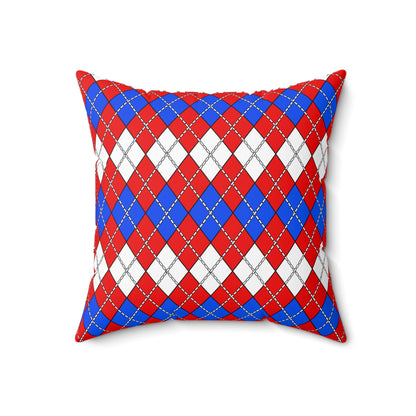 Puerto Rico Retro Argyle Cushion Pillow